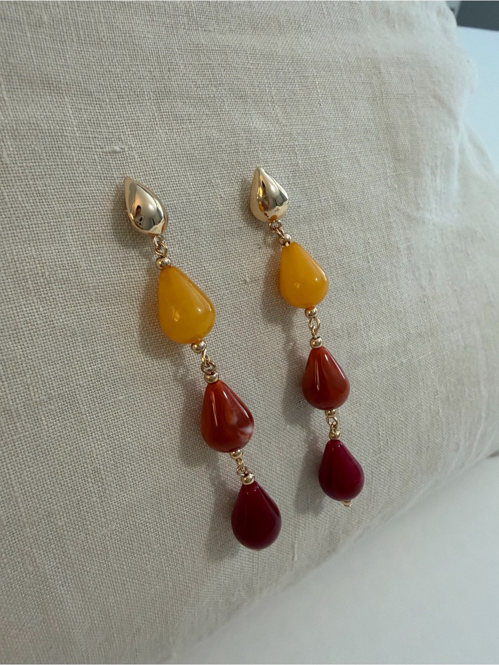 Ombré Teardrop Statement Earrings